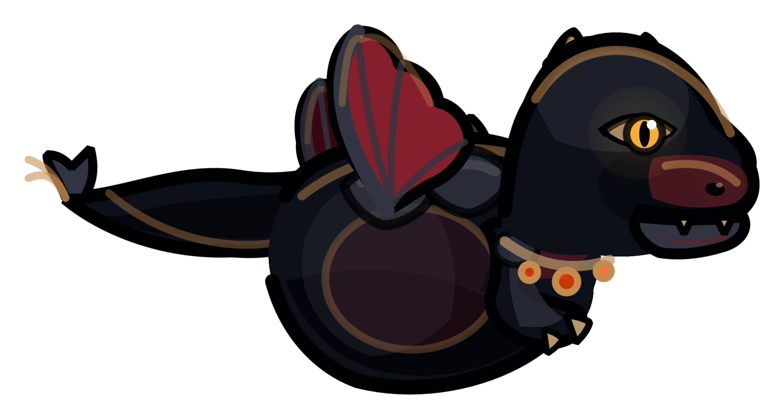 A custom dragon assembled from different real in-app body parts